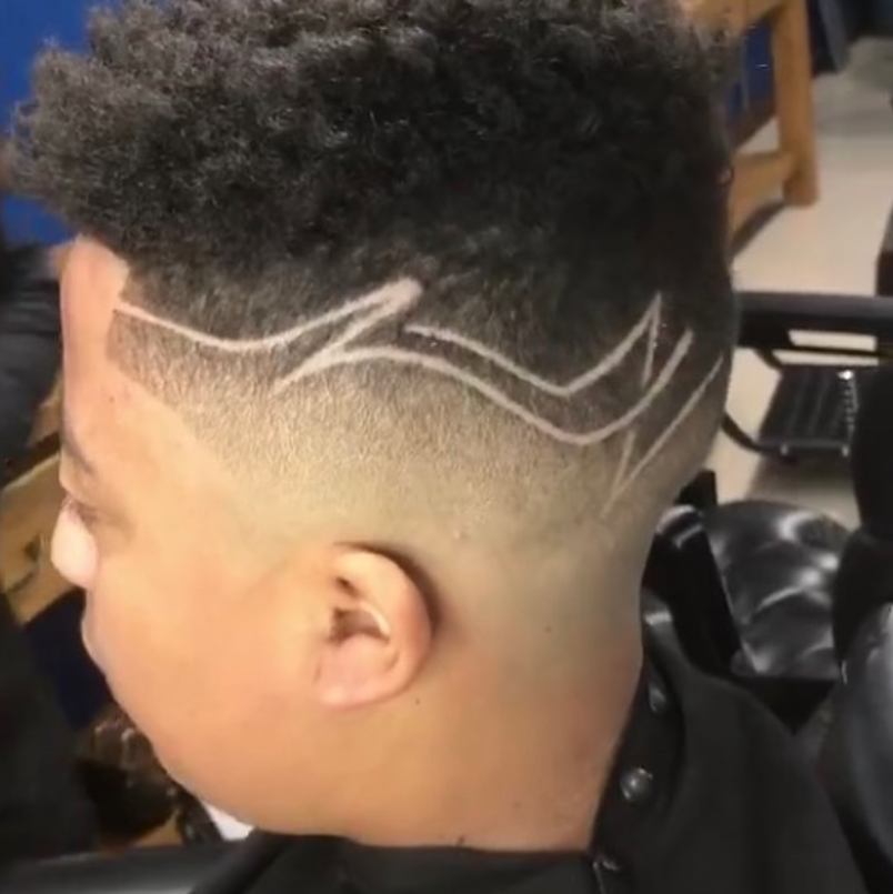 Texturierter Oberkopf